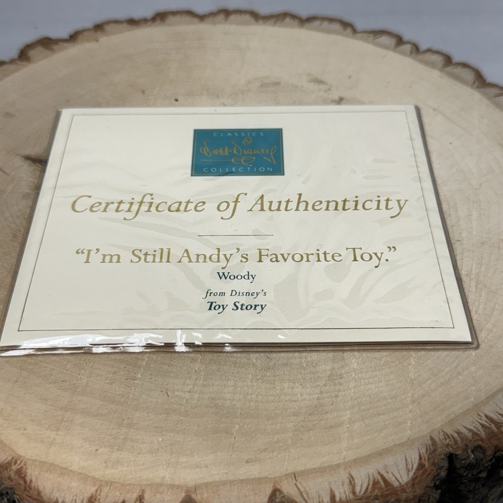 WDCC Toy Story Woody "I'm Still Andy's Favorite Toy" COA ONLY